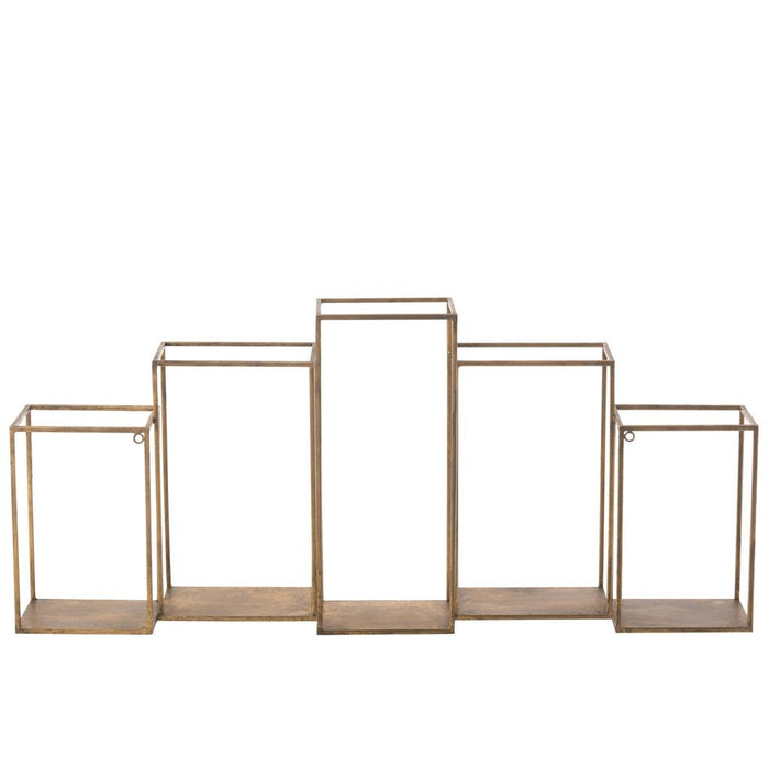 Opbergkast Vakkenkast Goud ijzer 20x93 cm-Opbergkasten-J-Line