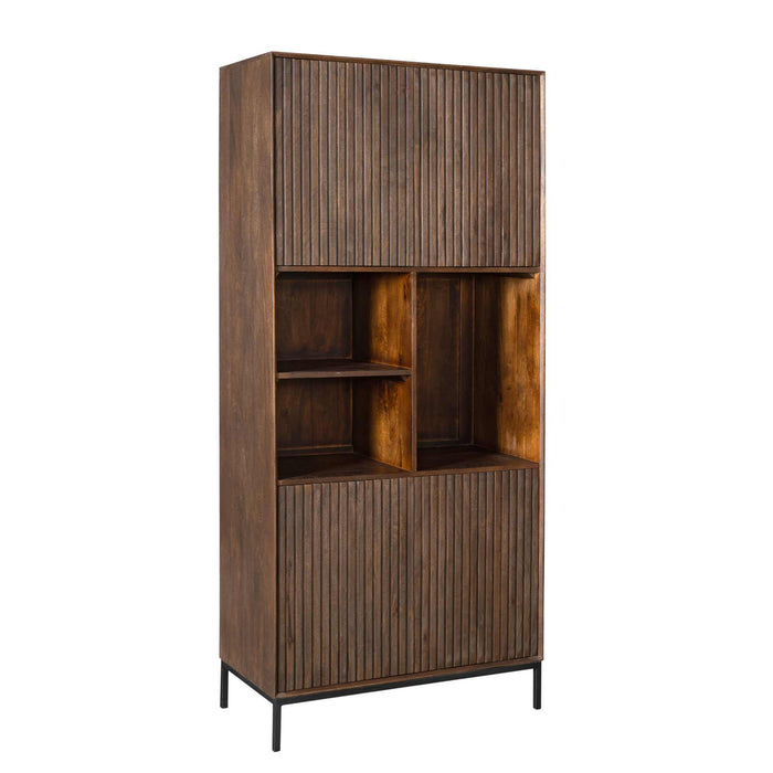Opbergkast Vakkenkast Madison Bruin 90 cm 90x45x200 cm-Opbergkasten-Starfurn