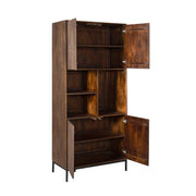 Opbergkast Vakkenkast Madison Bruin 90 cm 90x45x200 cm-Opbergkasten-Starfurn