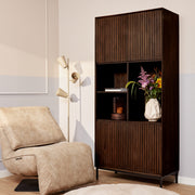 Opbergkast Vakkenkast Madison Bruin 90 cm 90x45x200 cm-Opbergkasten-Starfurn