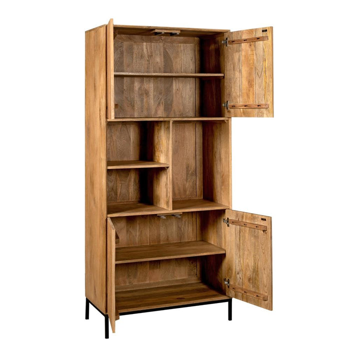Opbergkast Vakkenkast Madison Naturel 90 cm 90x45x200 cm-Opbergkasten-Starfurn