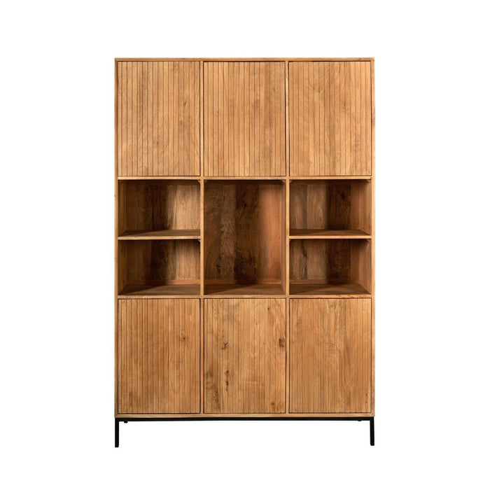Opbergkast Vakkenkast Madison XL Naturel 135 cm 135x45x200 cm-Opbergkasten-Starfurn