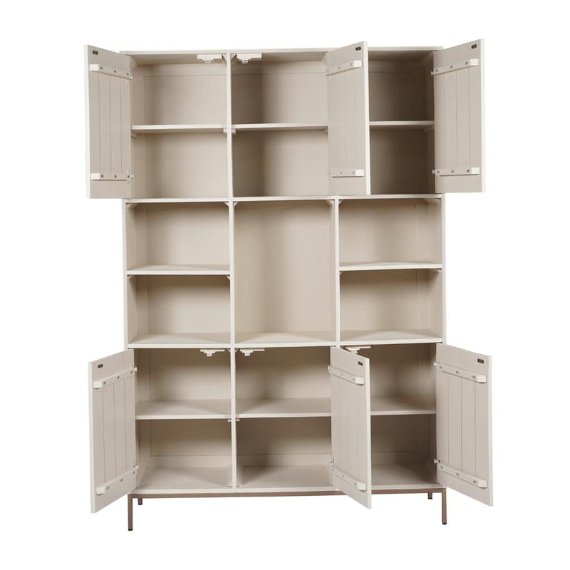 Opbergkast Vakkenkast Madison XL Zand 135 cm 135x45x200 cm-Opbergkasten-Starfurn