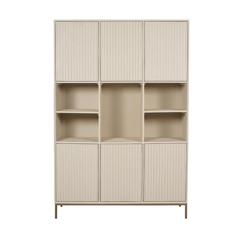 Opbergkast Vakkenkast Madison XL Zand 135 cm 135x45x200 cm-Opbergkasten-Starfurn