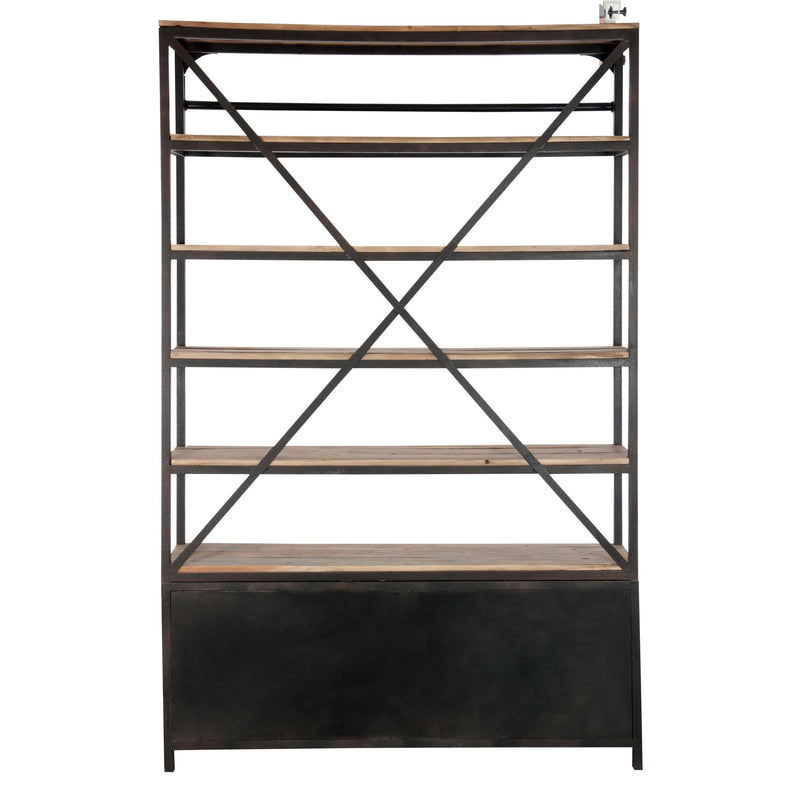 Opbergkast Vakkenkast Naturel Ijzer 45x160 cm-Opbergkasten-J-Line