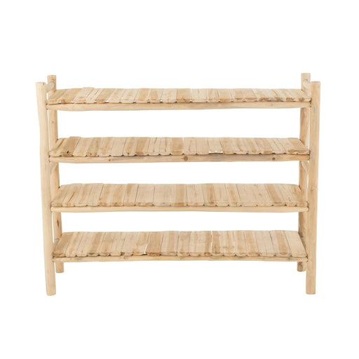 Opbergkast Vakkenkast Naturel Teakhout 40x140 cm-Opbergkasten-J-Line