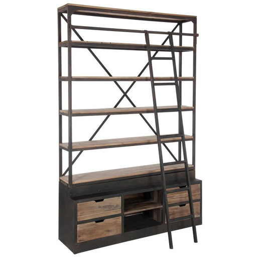 Opbergkast Vakkenkast Naturel ijzer 45x160 cm-Opbergkasten-J-Line