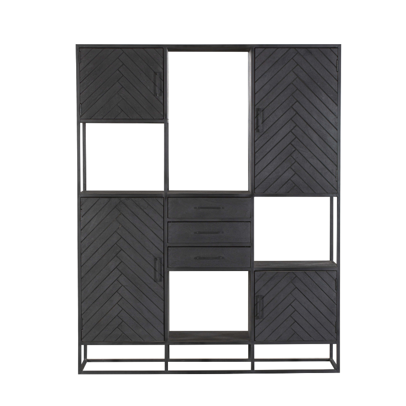 Opbergkast Vakkenkast New York Supreme XXL 160x45x200 cm-Opbergkasten-Starfurn
