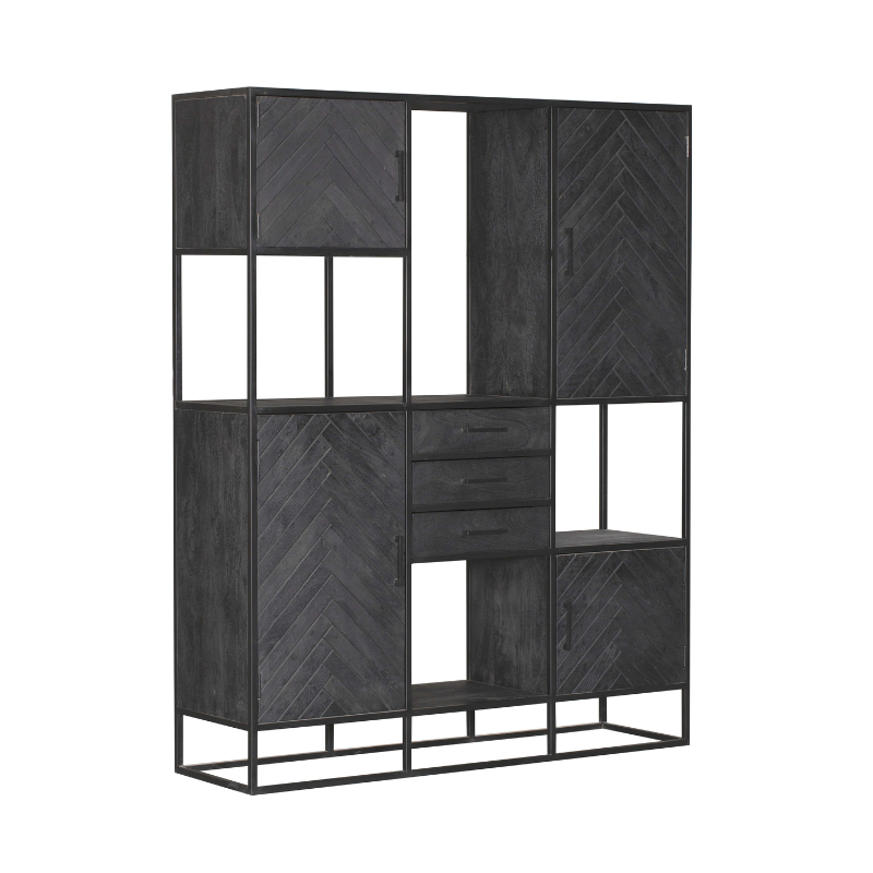 Opbergkast Vakkenkast New York Supreme XXL 160x45x200 cm-Opbergkasten-Starfurn