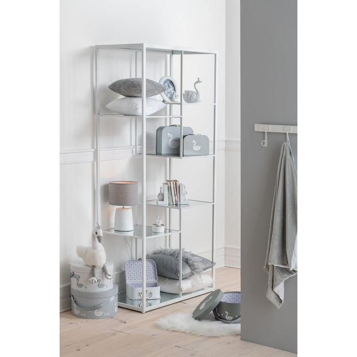 Opbergkast Vakkenkast Wit Metaal 42x82 cm-Opbergkasten-J-Line
