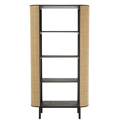 Opbergkast Vakkenkast Zwart Bayur hout 40x100 cm-Opbergkasten-J-Line