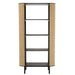 Opbergkast Vakkenkast Zwart Bayur hout 40x100 cm-Opbergkasten-J-Line