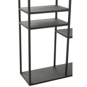 Opbergkast Vakkenkast Zwart Ijzer 25x110 cm-Opbergkasten-J-Line