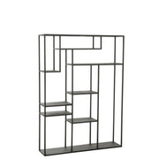 Opbergkast Vakkenkast Zwart Ijzer 25x110 cm-Opbergkasten-J-Line