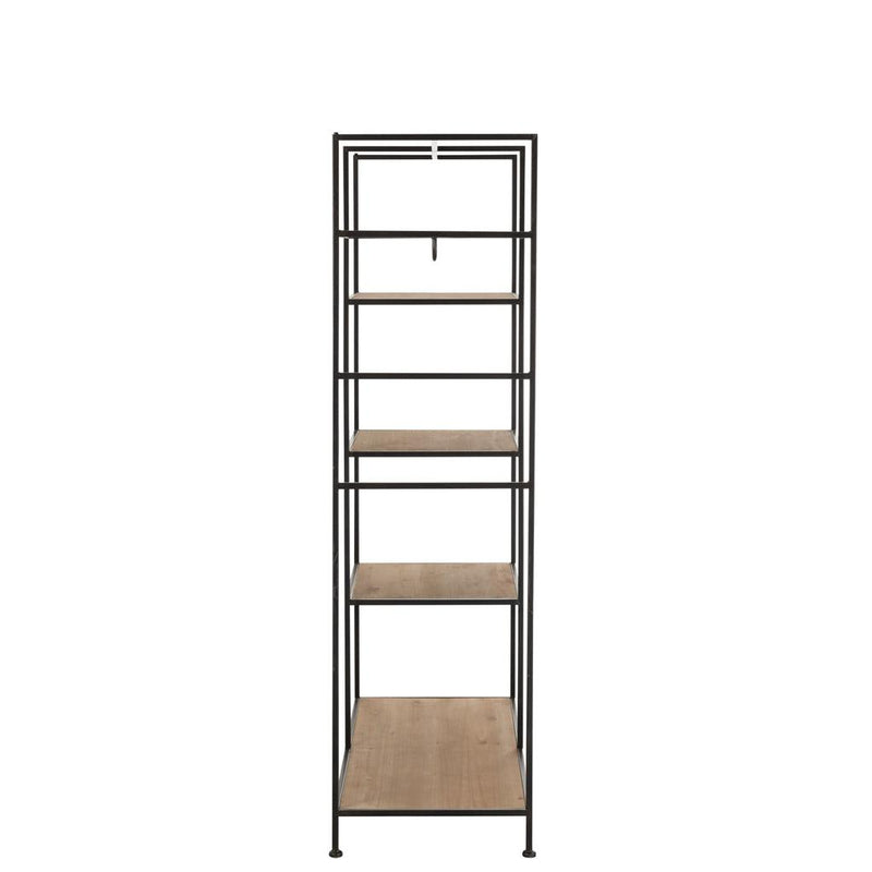 Opbergkast Vakkenkast Zwart Ijzer 52x111 cm-Opbergkasten-J-Line