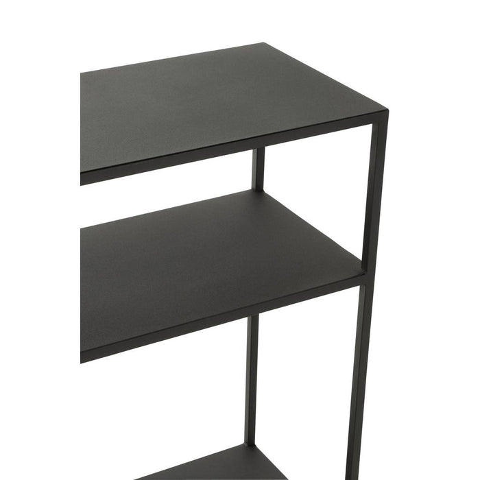 Opbergkast Vakkenkast Zwart Metaal 30x120 cm-Opbergkasten-J-Line