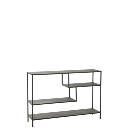 Opbergkast Vakkenkast Zwart Metaal 30x120 cm-Opbergkasten-J-Line