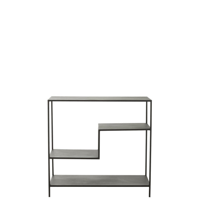 Opbergkast Vakkenkast Zwart Metaal 39x101 cm-Opbergkasten-J-Line