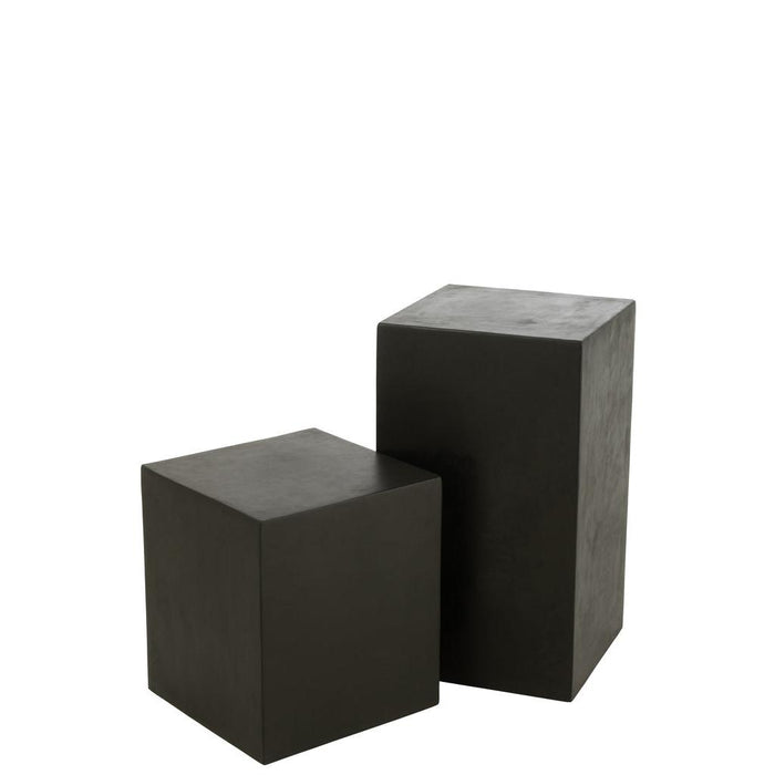 Opbergkast Vakkenkast Zwart Multiplex Rechthoekig 40 cm Mul 39508-Opbergkasten-J-Line