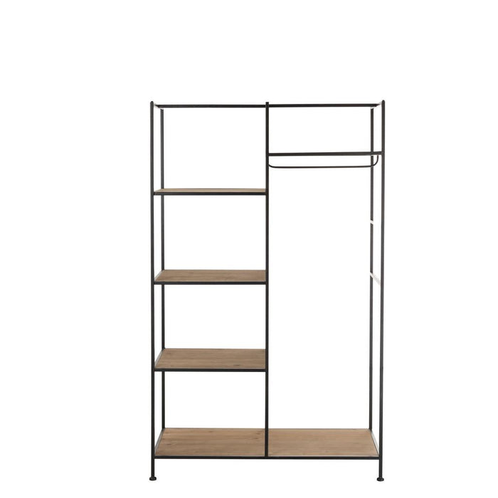 Opbergkast Vakkenkast Zwart ijzer 52x111 cm-Opbergkasten-J-Line