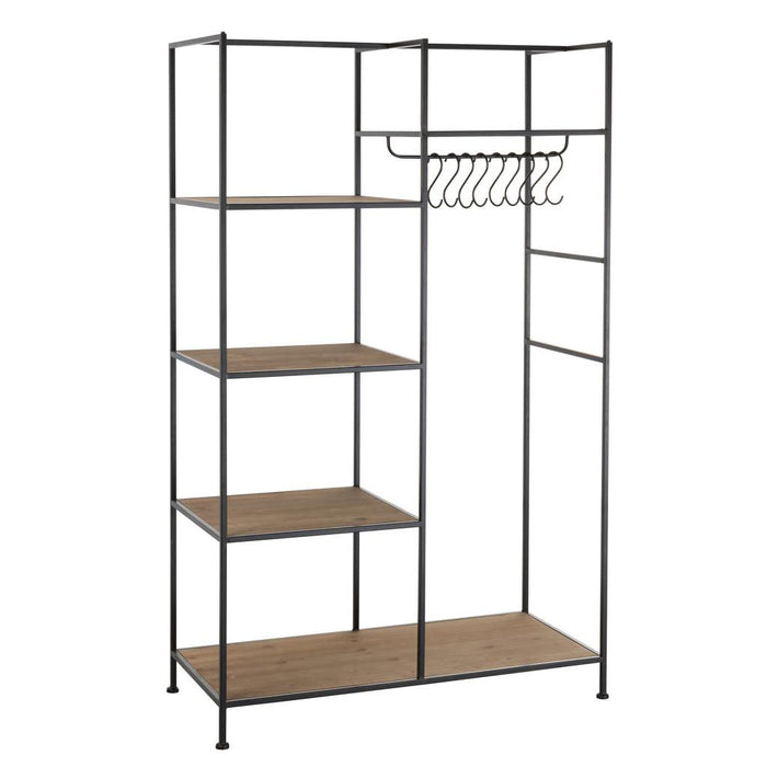 Opbergkast Vakkenkast Zwart ijzer 52x111 cm-Opbergkasten-J-Line