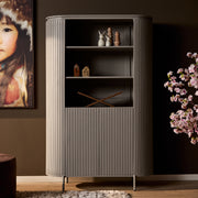 Opbergkast Wandkast Solana 115 cm Taupe 115x45x180 cm-Opbergkasten-Starfurn