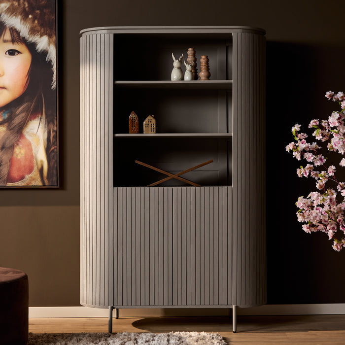 Opbergkast Wandkast Solana 115 cm Taupe 115x45x180 cm-Opbergkasten-Starfurn