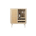 Opbergkast Wijnkast Amaya Low MDF, Metaal Beige 38x90 cm-Wijnkasten-Creating Home
