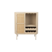 Opbergkast Wijnkast Amaya Low MDF, Metaal Beige 38x90 cm-Wijnkasten-Creating Home