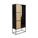 Opbergkast Wijnkast Guuji High MDF Zwart 80x38 cm