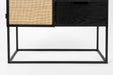 Opbergkast Wijnkast Guuji High MDF Zwart 80x38 cm-Opbergkasten-Creating Home