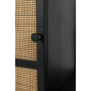 Opbergkast Wijnkast Guuji Low MDF Zwart 80x38 cm-Wijnkasten-Creating Home
