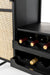 Opbergkast Wijnkast Guuji Low MDF Zwart 80x38 cm-Wijnkasten-Creating Home