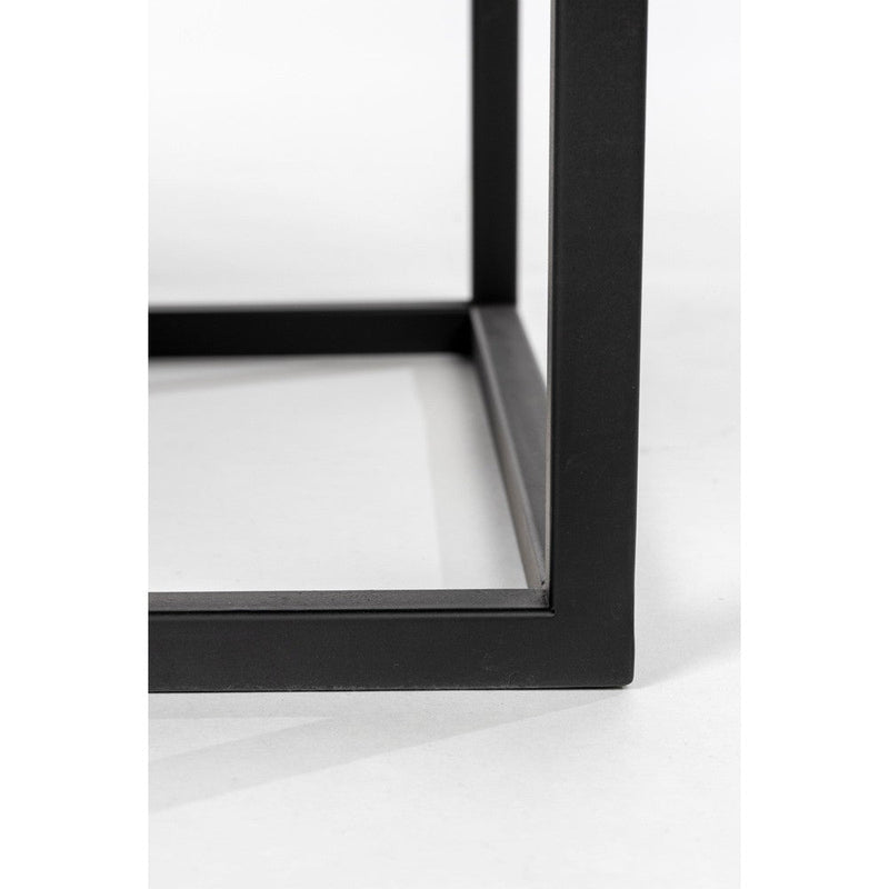 Opbergkast Wijnkast Guuji Low MDF Zwart 80x38 cm-Wijnkasten-Creating Home