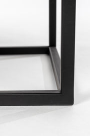 Opbergkast Wijnkast Guuji Low MDF Zwart 80x38 cm-Wijnkasten-Creating Home