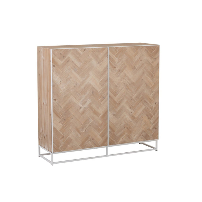 Opbergkast Wit Metaal 38x120 cm-Opbergkasten-J-Line