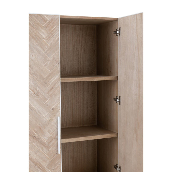 Opbergkast Wit Metaal 42x95 cm-Opbergkasten-J-Line
