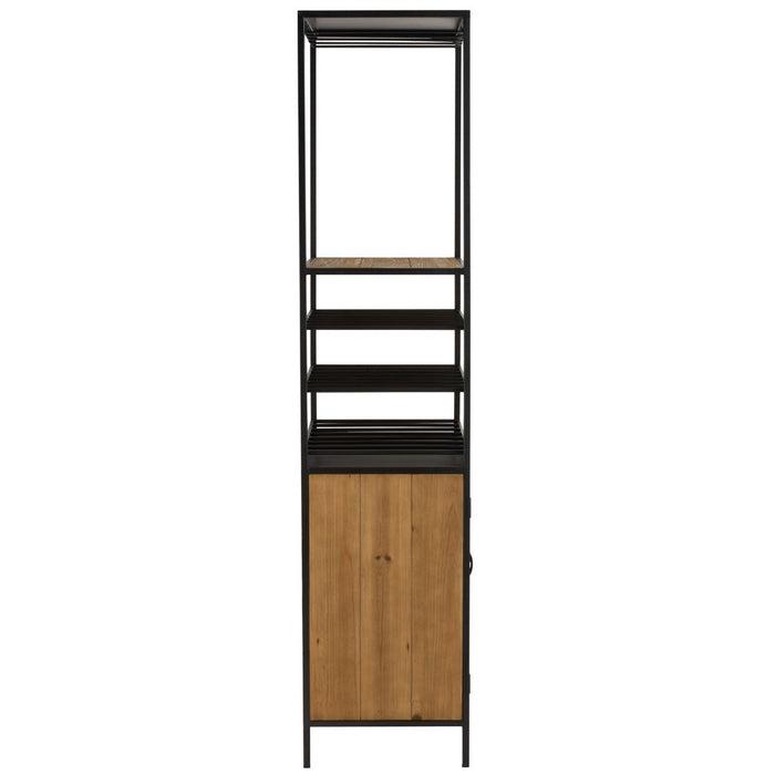 Opbergkast Zwart Fir hout 42x60 cm-Opbergkasten-J-Line