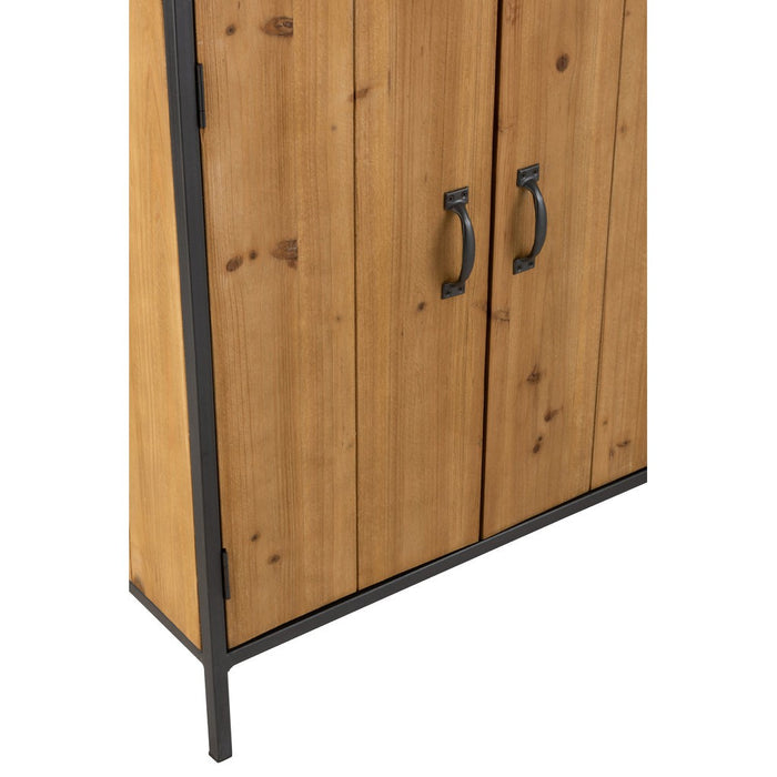 Opbergkast Zwart Fir hout 42x60 cm-Opbergkasten-J-Line