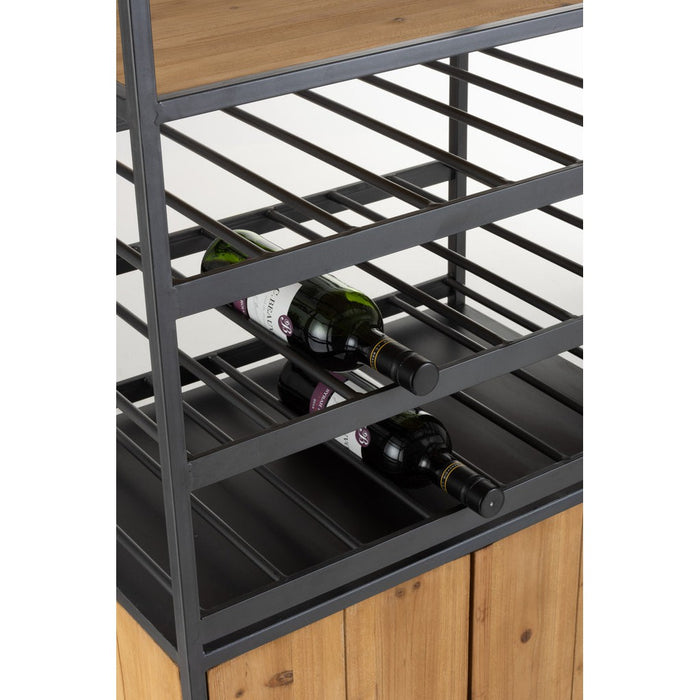 Opbergkast Zwart Fir hout 42x60 cm-Opbergkasten-J-Line