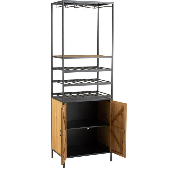 Opbergkast Zwart Fir hout 42x60 cm-Opbergkasten-J-Line