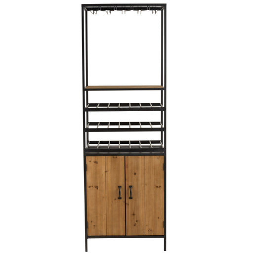 Opbergkast Zwart Fir hout 42x60 cm-Opbergkasten-J-Line