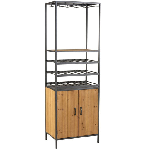 Opbergkast Zwart Fir hout 42x60 cm-Opbergkasten-J-Line