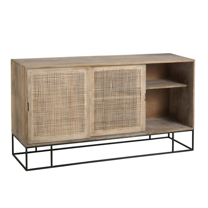 Opbergkast Zwart Mdf 45x160 cm-Opbergkasten-J-Line