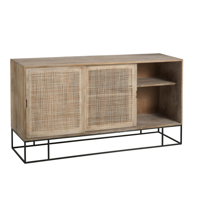 Opbergkast Zwart Mdf 45x160 cm-Opbergkasten-J-Line