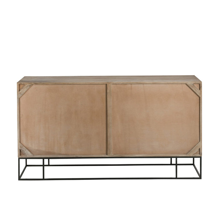 Opbergkast Zwart Mdf 45x160 cm-Opbergkasten-J-Line