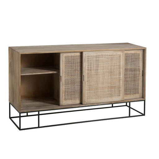Opbergkast Zwart Mdf 45x160 cm-Opbergkasten-J-Line