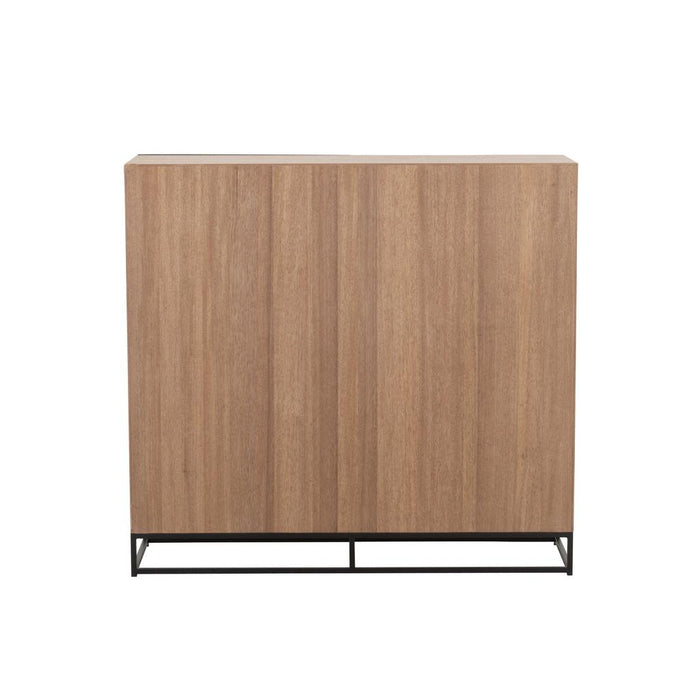Opbergkast Zwart Metaal 38x120 cm-Opbergkasten-J-Line