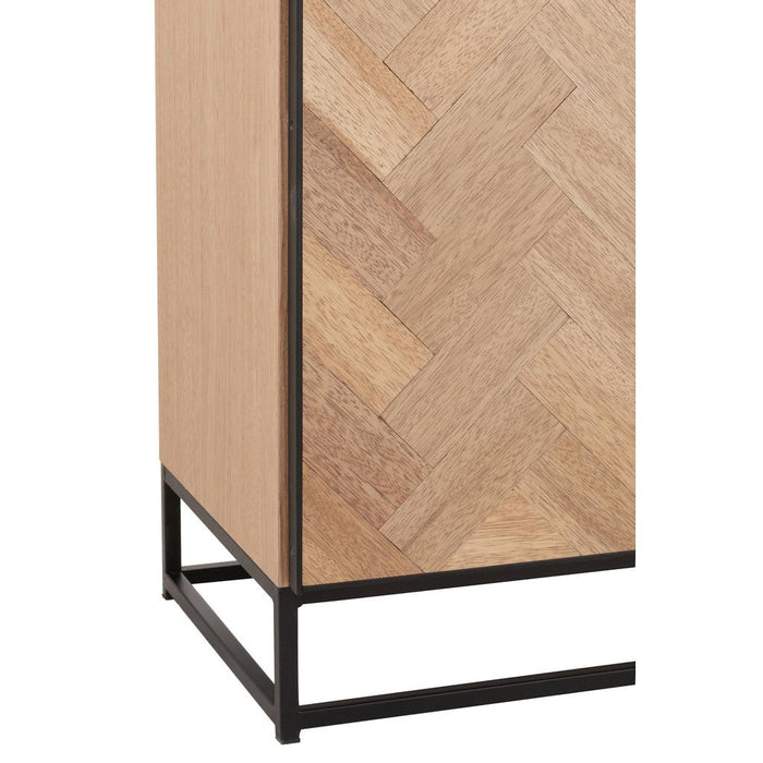 Opbergkast Zwart Metaal 38x120 cm-Opbergkasten-J-Line