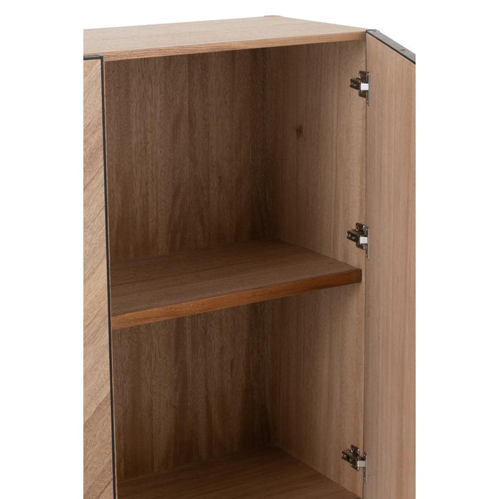 Opbergkast Zwart Metaal 38x120 cm-Opbergkasten-J-Line